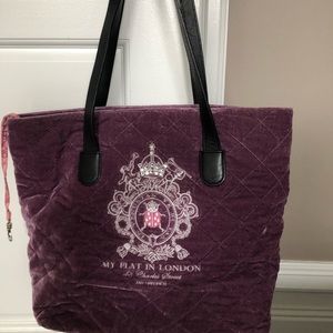 My flat in London velvet tote